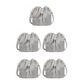 thumbnail image 2 of Maytalsory Chic Small Shopping Bucket Shoulder Bag Drawstring Purse Handbag Blue Gray 22x11x19CM 5Set, 2 of 6