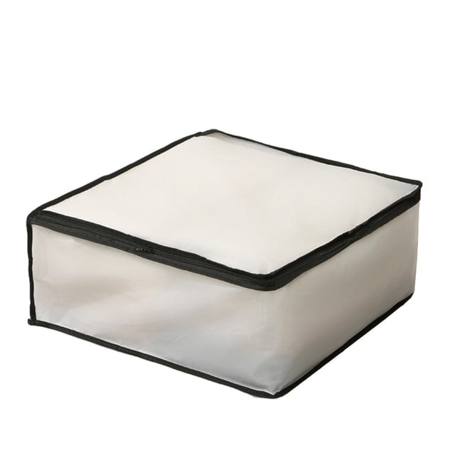 TopLLC Folding Plastic Storage Box For Storage Under The Bed Odorless Material Moistureproof Trash Can Suitable For Pillows Coats Blankets White Translucent on Clearance