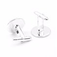 thumbnail image 3 of pitrice 1 Pair Men's Letter Cufflink Wedding Formal Initial Alphabet Stainless Steel Cufflink, Letter G, 3 of 8