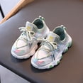 thumbnail image 2 of B91xZ Garçons Filles Espadrilles pour Bébé à Enfiler Chaussures de Course Athlétiques, Vert 6, 2 of 5