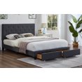 thumbnail image 2 of Zoey Charcoal Button Tufted Adjustable Headboard Platform Storage Bed, 2 of 3