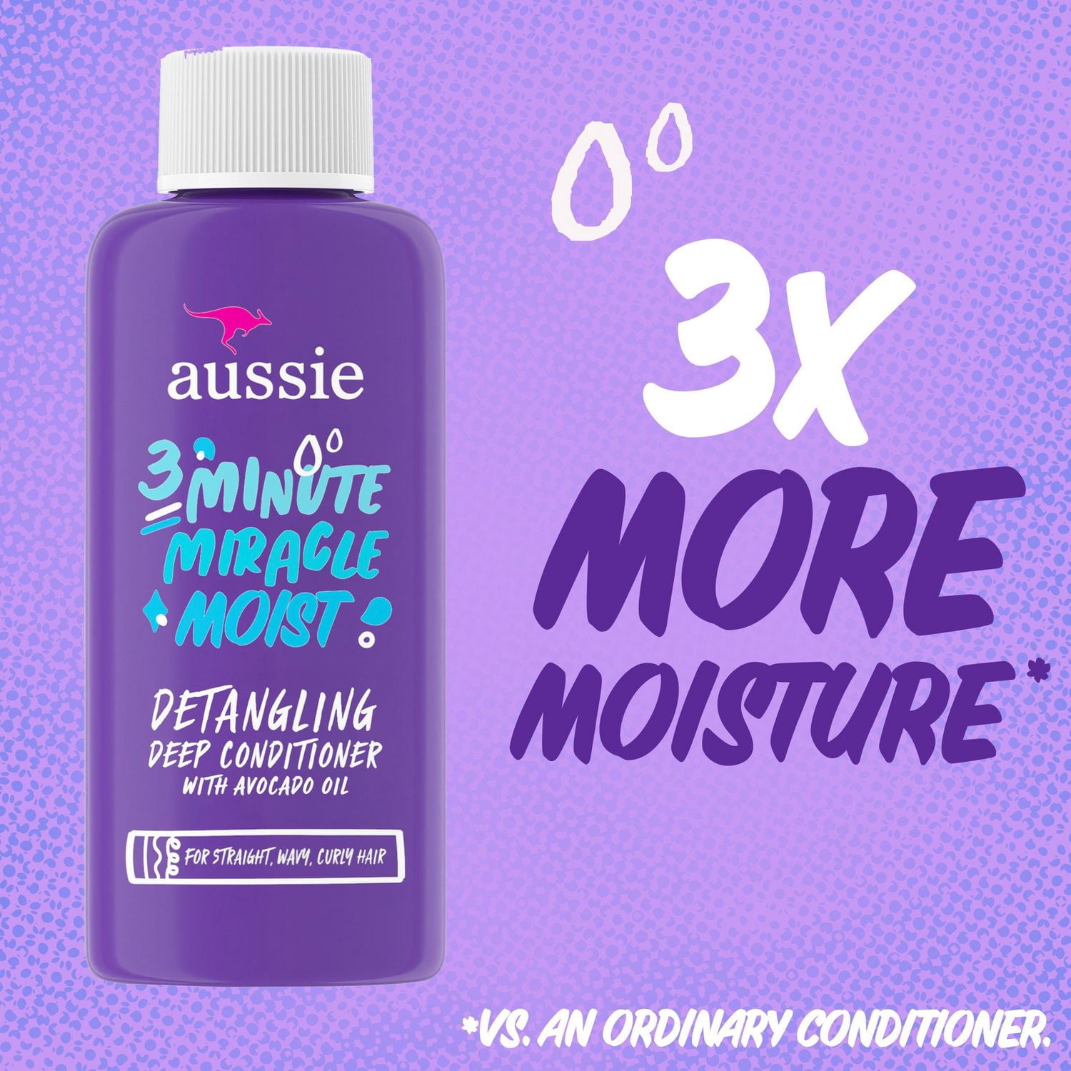 Aussie Miracle Hydratation en 3 Minutes Traitement Revitalisant en Profondeur Démêlant avec Huile d'Avocat, Format Voyage, Sans Parabènes et Sans Sulfates