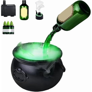 Todaioua Décorations d'Halloween pour l'Intérieur - Ensemble de Décor d'Halloween avec Chaudron, Décoration de Fête Bol de Sorcière en Plastique Noir pour Table de Cuisine Vintage Effrayante à la Maison