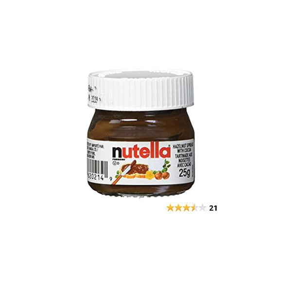 Nutella Mini Jar - Pack of 64 - 25g - Perfect for Individual Servings of Hazelnut Spread (64x25g)