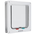 thumbnail image 3 of Porte Rabattable pour Chat, 4 Modes de Commutation Porte Rabattable Étanche en Plastique Transparent pour Maison pour Intérieur et Extérieur Blanc, Marron, 3 of 7