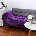 thumbnail image 2 of Unique Bargains Soft Faux Sheepskin Fur Solid Plush Area Rug Carpet Pad for Bedroom Floor Mats Rectangle, 2 of 8