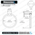 thumbnail image 2 of KOKOSIRI Towel Holder Wall Mounted Gold Bathroom Hardware Bath Towel Rings Hand Towels Hanger Rack Stainless Steel, B3010BG, 2 of 7