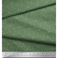 thumbnail image 2 of Soimoi Tissu en Poly Georgette Vert Labyrinthe Géométrique Imprimé 1 Yard 52 Pouces de Large, 2 of 3