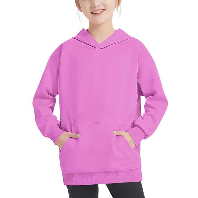 Chandail à Capuchon pour Bébé Fille en Liquidation, Col Rond, Coupe Ample, Chandail à Capuche, Mode pour Enfants, Manches Longues, Haut à Enfiler, 4-14 Ans, pour Filles et Garçons, Chandails à Col Rond pour Bébé, Roses, 13T