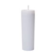 thumbnail image 1 of KTTECTOA Skinny Tumblers Frosted Colored Acrylic Tumblers with Straws and Lids,16 Double Wall Tumblers for Cold Drinks, Reusable Cups Vinyl Gifts,with Straw Clearance Room Decor Canada Days, 1 of 3
