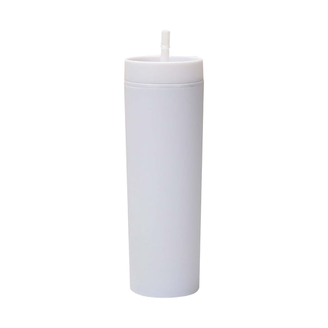 KTTECTOA Skinny Tumblers Frosted Colored Acrylic Tumblers with Straws and Lids,16 Double Wall Tumblers for Cold Drinks, Reusable Cups Vinyl Gifts,with Straw Clearance Room Decor Canada Days