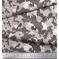 thumbnail image 2 of Soimoi Modal Satin Fabric Two Tone With Grey Camouflage Printed Fabric 1 Yard 42 Inch Wide, 2 of 3