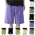 thumbnail image 1 of BADHUB Big and Tall Cargo Shorts for Men Elastic Waist Drawstring Active Work Shorts Solid Color Lightweight Athletic Summer Pants Deals Beige XXXL, 1 of 6
