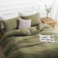 thumbnail image 3 of Duvet Cover Queen -Piece Prewashed Ultra Soft Queen Bedding Set - Features Zipper Closure and Corner Ties Includes Duvet Cover x Pillowcases No Comforter, 3 of 7