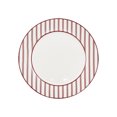thumbnail image 1 of Holiday Time Christmas Red Stripe Ceramic Salad Plate, 9-inch, Festive Dinnerware, 1 Piece, 1 of 6