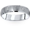 thumbnail image 1 of Mens Comfort Fit Bezel Diamond Wedding 14K Band Ring, 1 of 2