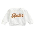 thumbnail image 1 of Kids Pullover Letter Print  Neck Long Sleeve Tops Blouse, 1 of 7