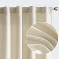 thumbnail image 1 of Curtainking Rideaux Beige Chiné pour Salon 84 Pouces Rideaux en Lin Texturé Filtrant la Lumière Rideaux à Pattes Arrière Tissage Décontracté Rideaux à Pattes Arrière 2 Panneaux, 1 of 8