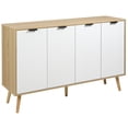 thumbnail image 1 of HOMCOM Buffet de 47 Pouces, Armoire Buffet avec Tablettes Ajustables, Naturel, 1 of 10