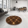 thumbnail image 4 of Ahgly Company Tapis d'Intérieur Lavable en Machine Carré Transitionnel Acajou Brun, 7 Pieds Carré, 4 of 7