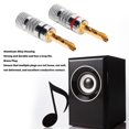 thumbnail image 4 of Banana Plug, Serrated Banana Plug 2 Pairs Wide Application Aluminum Alloy Housing  For Bar, 4 of 8