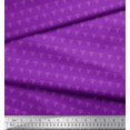 thumbnail image 2 of Soimoi polyester Crepe Fabric Dot & Fleur De Lis Damask Print Sewing Fabric Yard 52 Inch Wide, 2 of 3