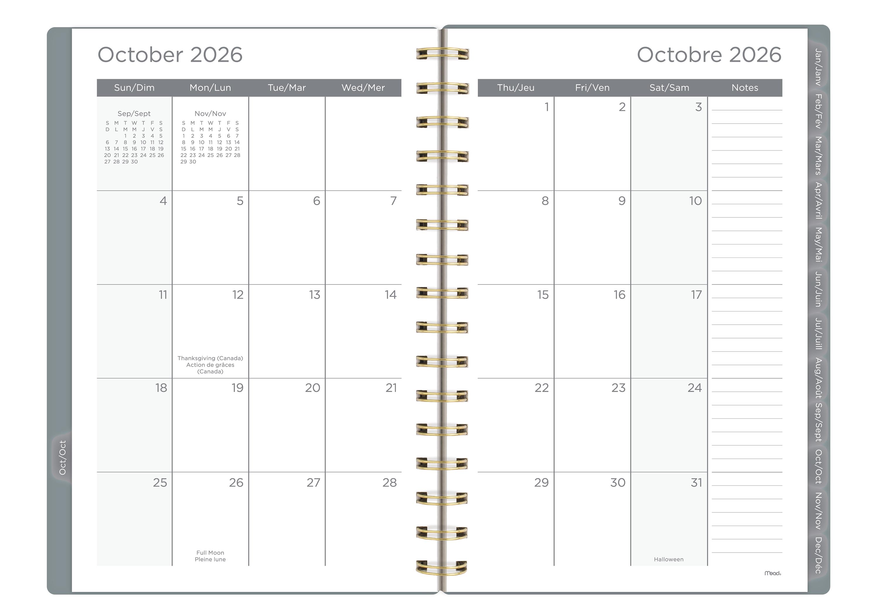 Agenda Mead® Jardin rose PT 2027