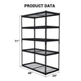 thumbnail image 3 of QinaQin Industrial 5-Tier Wire Shelf, Adjustable Metal Storage Rack with 2500 lbs Capacity, 3 of 8