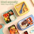 thumbnail image 4 of Clearance! Bento Lunch Box, Yoaney Portable Lunch Box Microwave Heating Leak Proof Lunchbox with Tableware for Travel Picnic Work (Color : 850Ml White), White3, 4 of 4