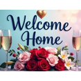 thumbnail image 4 of Welcome Home Banner Floral Butterfly Decor Wall Background for Party Wedding Garden Backdrop Photo Prop Event Decorations Vibrant Flower Display, 4 of 4