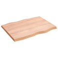 thumbnail image 2 of vidaXL Table Top Light Brown 80x60x(2-4) cm Treated Solid Wood Live Edge, 2 of 5