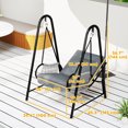 thumbnail image 3 of Outsunny Hammock Chair, Patio Wicker Swing Chair with Stand, Light Grey, 3 of 10