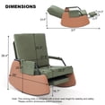 thumbnail image 1 of EDTara Modern Corduroy Rocking Recliner, Adjustable High Back and Footrest, Sturdy Steel Frame, Side Pocket, Suitable for Living Room and Bedroom, 1 of 8