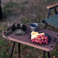 thumbnail image 3 of Bowl Camping Bowl 250ml Stainless Steel Bowl with Handle for RV Travel Camping Backpacking Engraved Bottom Pattern Black, 3 of 7