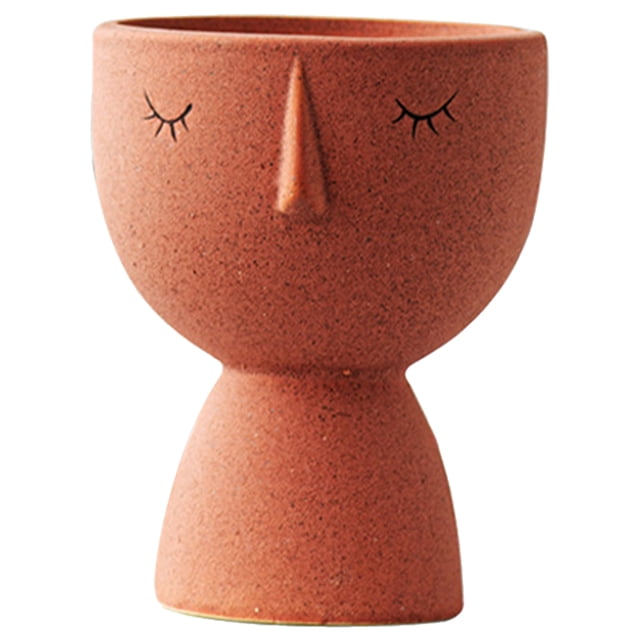 Ceramic Planter Pot Small Desktop Flower Planter Ceramic Plant Pot Abstract Flower Pot