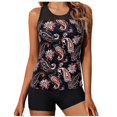 thumbnail image 1 of Women Tankini Swimsuit Tummy Control Top With Shorts Two Piece Bathing Suit, 1 of 6