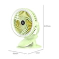 thumbnail image 3 of EGNMCR Portable Fan, Versatile Fan, Personal Desk Fan, USB Rechargeable Fan With LED Light, Clip Fan,, 3 of 5
