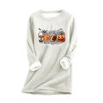 thumbnail image 2 of T-shirts Surdimensionnés Chemises pour Femmes Mode Décontractée Manches Longues Col Rond Blouses et Chemises T-Shirts à Manches Longues pour Femmes en Liquidation, 2 of 3