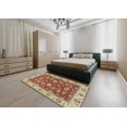 thumbnail image 4 of Ahgly Company Indoor Square Abstract Fire Brick Red Oriental Area Rugs, 5' Square, 4 of 6