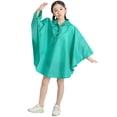 thumbnail image 1 of MIASHUI Imperméable pour Tout-Petit Enfant Garçon Fille Poncho de Pluie à Capuche Imperméable Léger, Vert, 3-5 Ans, 1 of 6