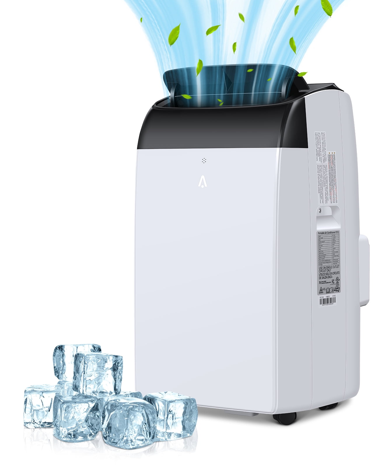 Portable AC – 12,000 BTU 3-in-1 – Fan & Dehumidifier – Remote & 24H Timer – Quiet – Easy Install – Covers 550 Sq.Ft – White Top – US Spec