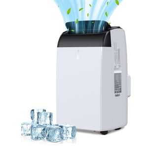 Portatif AC – 12,000 BTU 3-in-1 – Ventilateur & Déshumidificateur – Télécommande & 24H Minuterie – Du calme – Installation facile – Couvertures 550 Sq.Ft – Haut blanc – US Spécifications