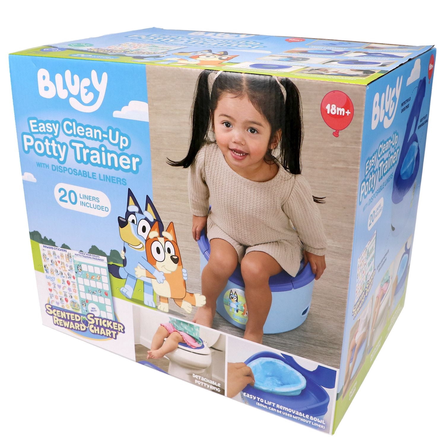 Bluey 3-in-1 Easy Clean Up Potty Trainer with Liner System
