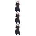 thumbnail image 1 of Transemion 12pcs Woman Apron With Pockets Efficient And Stylish Cooking Companion Adjustable Half-length Adult Apron Polyester black 3Set, 1 of 6