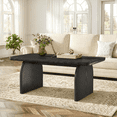 thumbnail image 1 of Fnova Farmhouse Coffee Table for Living Room, 47.24" Rectangle Black Coffee Table, Easy Assembly, 1 of 13