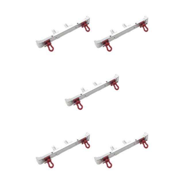 mmirethe Durable RC Metal Rear Bumper with Strong Shackles for ZP1001 ZP1002 ZP1003 1/10 RC Car Accessories Silver 141mm 5Set