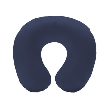 Dvruxg Oreiller de Voyage pour le Cou - Mousse à Mémoire de Forme Légère et Confortable - Oreiller en Forme de U pour Voyager (Marine)