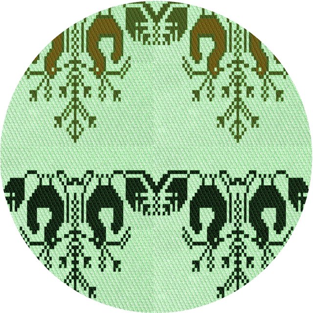 Ahgly Company Tapis Rond Lavable en Machine Intérieur Transitionnel Vert, 3 Pieds Rond