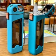 Fufafayo Summer Covered Plastic Water Cup, Sports Direct Drinking Bottle, Leakproof Insulated Water Bottle forKidsAdults, Reusable Water Bottle for Study Gym Outdoor Activities
