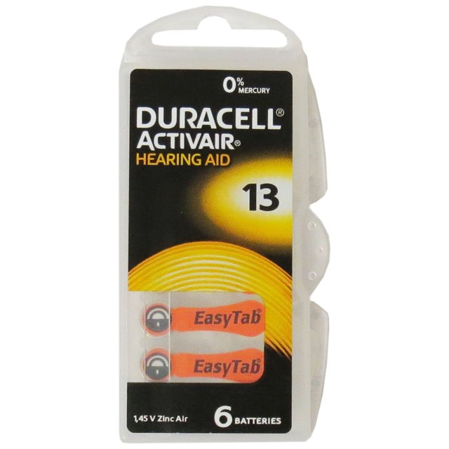 480-pack Size 13 Duracell Activair Hearing Aid Batteries (DA13)